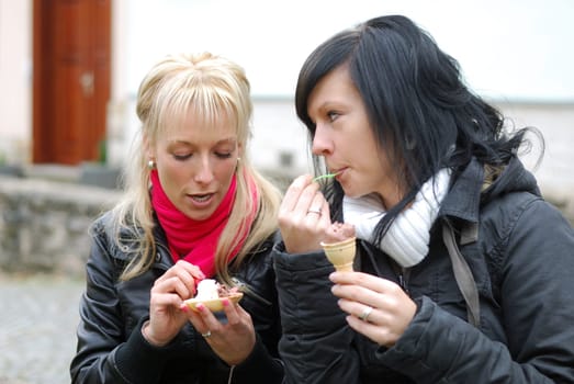 Eating ice cream