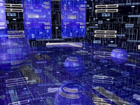 Abstract - Motherboard - 3D