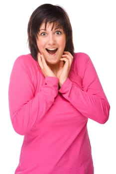 Laughing and happy young woman