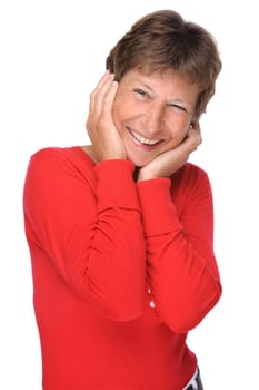 Happy and active senior woman