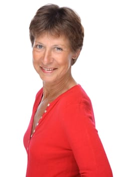 Happy and active senior woman