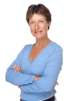 Happy and active senior woman