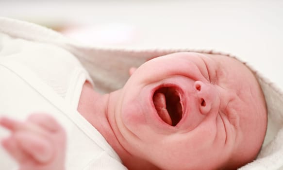 Portrait of crying baby
