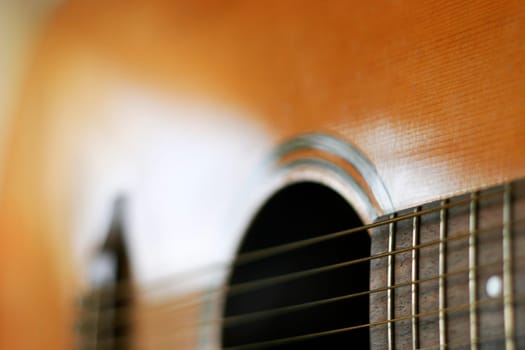 Guitar Steel String Closeup