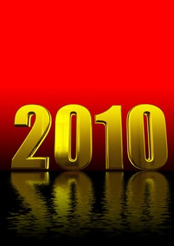 3d 2010 text on red and black
