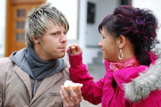 Eating ice cream