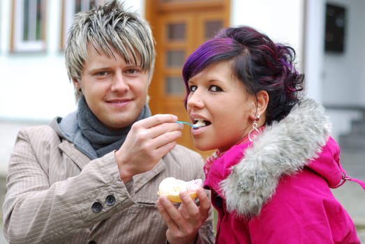 Eating ice cream