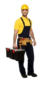 man at work with toolbox