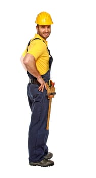 positive standing manual worker isolated