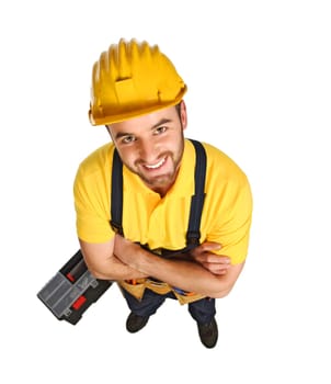 fun contruction worker portrait