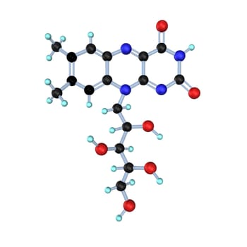 Molecule Vitamin B2 3D