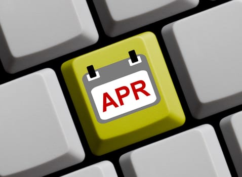 The month of April - calendar page online