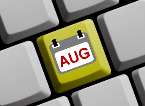 The month of August - calendar page online