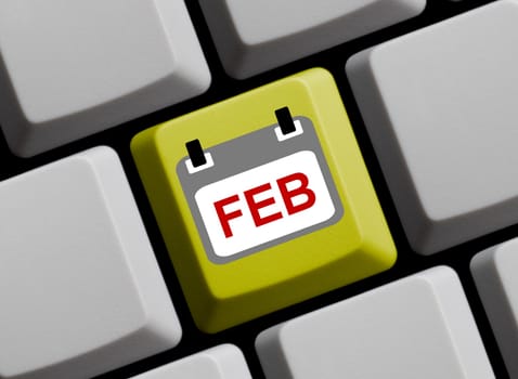 The month of February calendar page online