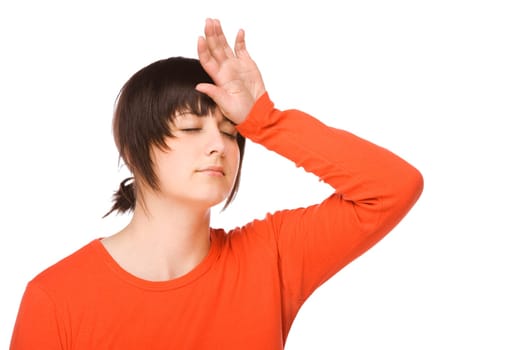 Woman with headache