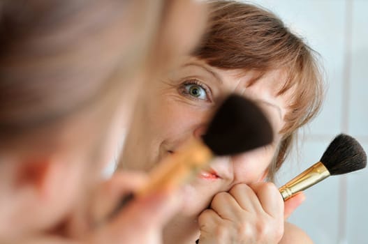 eye and brush
