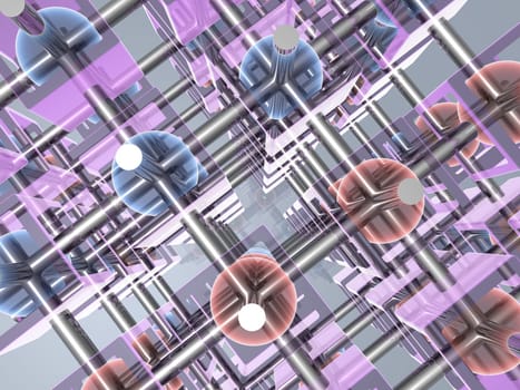 Abstract - Cell Building Blocks - 3D