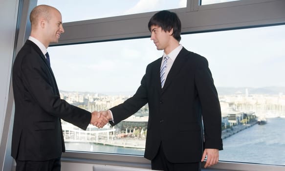 Handshake between two businessmen