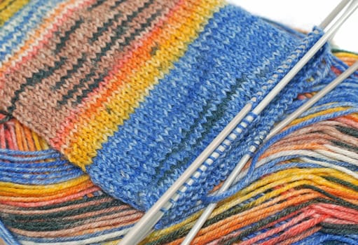 self-knitted socks
