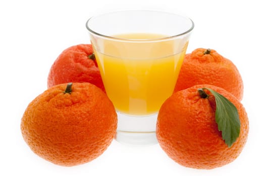 Oranges with orange juice