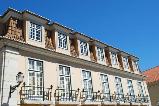Traditional house building in Lisbon, Portugal