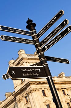 Signpost in London