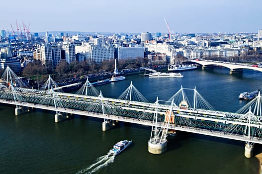 Hungerford Bridge seen from London Eye