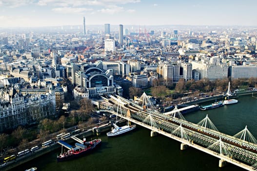 Hungerford Bridge seen from London Eye