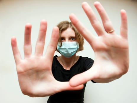 Woman wearing medical mask