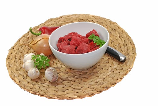 Goulash ingredients