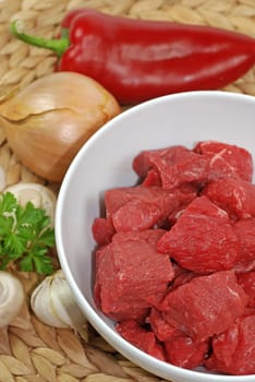 Goulash ingredients