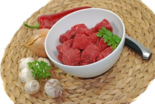 Goulash ingredients