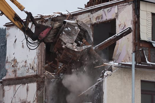 Demolition in winter