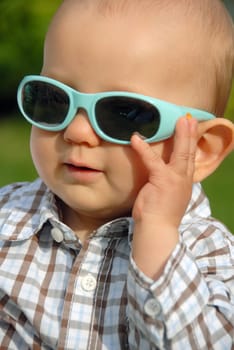 Baby with sunglasses