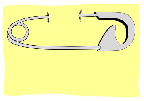 safety pin with paper for message