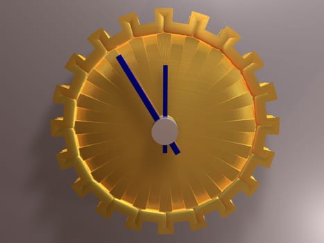 Abstract Clock - 5 to 12 - 3D