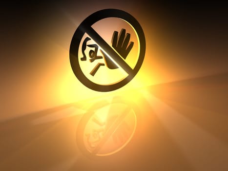 Stop - Stop - Warning - 3D