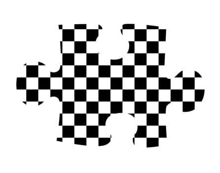 Checkered Puzzle Piece
