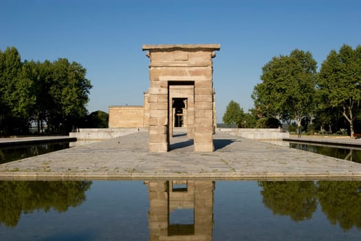 Egyptian Debod Temple in Madrid
