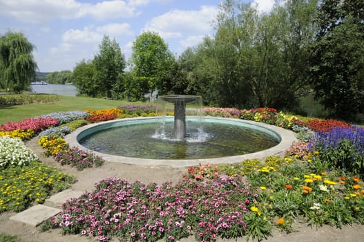 Fountain on the banks of the Main in Ochsenfurt