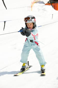 Girl in ski lift