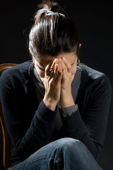 Woman with depression