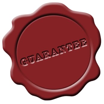 Wax seal red Guarantee
