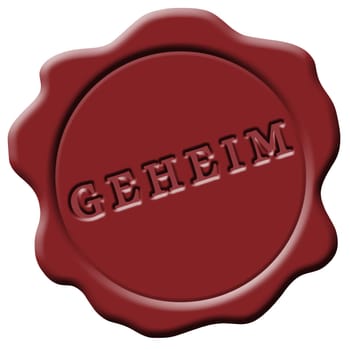 Wax seal red secret