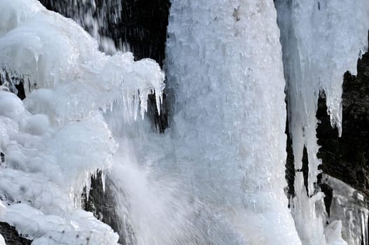 At the Romkerhall waterfall in the Harz Mountains