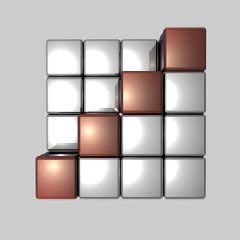 Cube - isolated - 3D