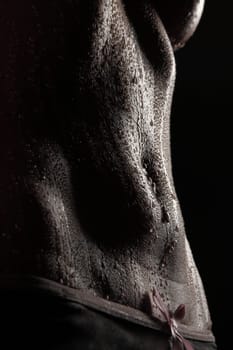 Belly in water drops