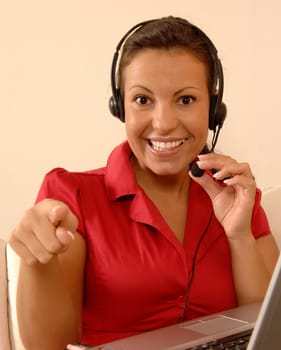 girl with computer