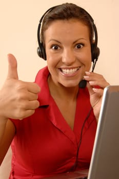 girl with a computer