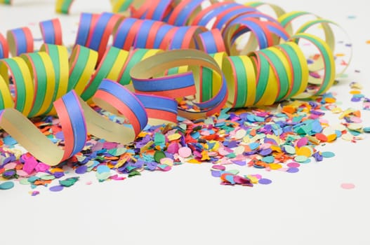 Confetti and streamers
